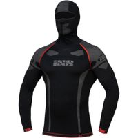 IXS 365 Thermoshirt met kap, voor op de moto, Zwart Grijs