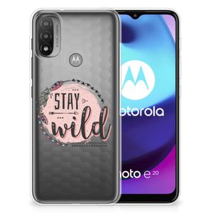 Motorola Moto E20 | E40 Telefoonhoesje met Naam Boho Stay Wild