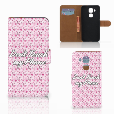 Huawei Nova Plus Portemonnee Hoesje Flowers Pink DTMP