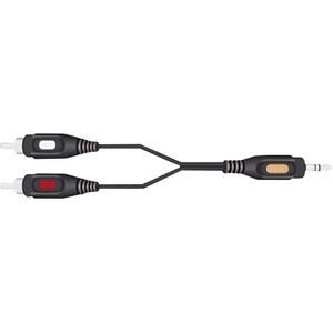 SpeaKa Professional SP-1300360 Cinch / Jackplug Audio Aansluitkabel [2x Cinch-stekker - 1x Jackplug male 3,5 mm] 2.00 m Zwart