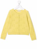 Bonpoint cardigan en cachemire à cerises en jacquard - Jaune - thumbnail