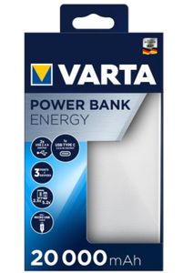 Varta Power Bank Energy 20000 Powerbank 20000 mAh LiPo USB-C Wit/zwart