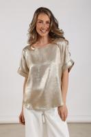 Nukus Irene Top Shiny | Gold