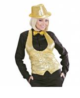 Gouden Glitter Gilet Dames