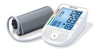 Beurer BM 49 bloeddrukmeter met gesproken uitvoer (DE, FR, IT, NL) met risico-indicator en aritmiedetectie, twee gebruikersgeheugens met 60 geheugenplaatsen, melding van toepassingsfouten