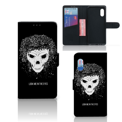Telefoonhoesje met Naam Samsung Xcover Pro Skull Hair Telefoonhoesje met Naam Samsung Xcover Pro Skull Hair