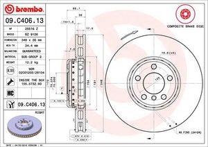 Remschijf BREMBO, Remschijftype: Binnen geventileerd, u.a. für BMW