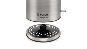 Bosch TWK5P480 waterkoker 1,7 l 2400 W Zwart, Roestvrijstaal