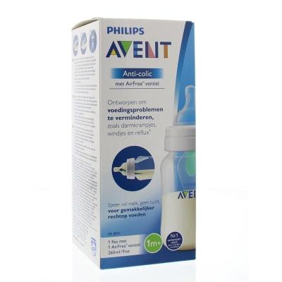 Philips AVENT Antikrampjes babyfles met AirFree-opening 260ml (1 stuks)