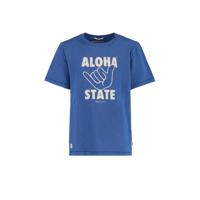 America Today Junior T-shirt Eamon met printopdruk kobaltblauw