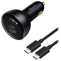 Baseus Qualcomm Quick Charge 5.0 Autolader - 160W - Zwart - thumbnail