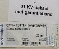 Blockland Tabletflacon optipot shadow kindveilig 20ml (312 st) - thumbnail