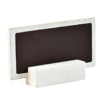 Krijtbordjes op standaard wit (6st) Krijtbordjes op standaard wit (6st)