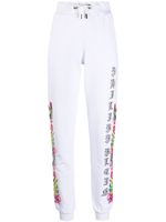 Philipp Plein pantalon de jogging à ornements en cristal - Blanc