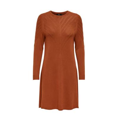 ONLY gebreide jurk ONLSELIN roodbruin
