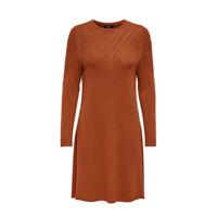ONLY gebreide jurk ONLSELIN roodbruin