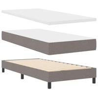 vidaXL Boxspringbed met matras in taupe, 100 x 200 cm, stof.
