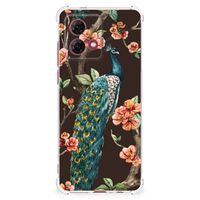 Motorola Moto G84 Case Anti-shock Pauw met Bloemen