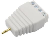 Conrad Components Laboratoriumstekker Stekker, recht Stift-Ø: 4 mm Wit 1 stuk(s)