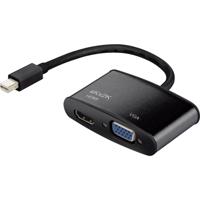 Renkforce RF-4210674 DisplayPort / HDMI / VGA Adapter [1x Mini-DisplayPort stekker - 1x HDMI-bus, VGA-bus] Zwart 15.00 cm - thumbnail