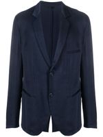 Giorgio Armani blazer boutonné à rayures - Bleu