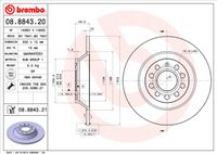 Remschijf BREMBO, Remschijftype: Massief, u.a. für Audi - thumbnail