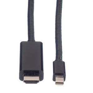 Value 11.99.5795 video kabel adapter 1 m Mini DisplayPort Zwart