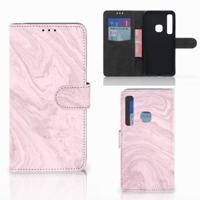 Samsung Galaxy A9 2018 Bookcase Marble Pink - Origineel Cadeau Vriendin