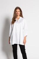 Ulla Popken Blouse, oversized, wijde 3/4 mouwen, lange zijsplitten - Grote Maten