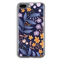 Flowers with blue leaves: iPhone 8 Plus Transparant Hoesje - thumbnail