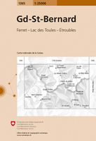 Wandelkaart - Topografische kaart 1365 Gd-St-Bernard | Swisstopo - thumbnail