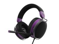 Dark Project ONE SONO bedrade gamingheadset (zwart/violet) - over-ear hoofdtelefoon, 3,5 mm audio-aansluiting, afneembare omnidirectionele microfoon, metalen frame (compatibel met pc, PlayStation,