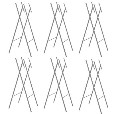 vidaXL Tafelpoten inklapbaar 6 st 45x55x112 cm staal zilverkleurig vidaXL Tafelpoten inklapbaar 6 st 45x55x112 cm staal zilverkleurig