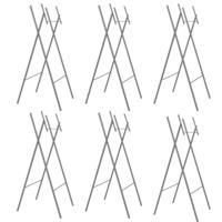 vidaXL Tafelpoten inklapbaar 6 st 45x55x112 cm staal zilverkleurig