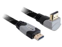 Delock 83045 Kabel High Speed HDMI met Ethernet - HDMI A male > HDMI A male haaks 4K 3 m - thumbnail