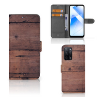 OPPO A16/A16s/A54s Book Style Case Old Wood - thumbnail