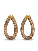 Rabanne boucles d'oreilles Gold Pixel en maille métallique