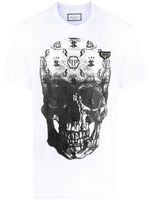 Philipp Plein t-shirt à imprimé tête de mort - Blanc - thumbnail