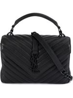 Saint Laurent sac moyen porté épaule Collège en cuir - Noir - thumbnail