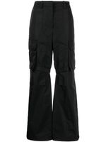 Juun.J pantalon cargo à taille haute - Noir