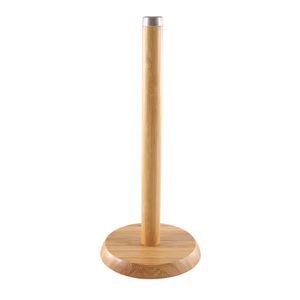 Bamboe houten keukenrolhouder rond 14 x 32 cm