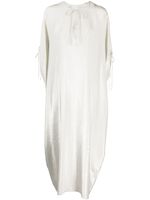 Cynthia Rowley lamé-effect draped maxi dress - Argent