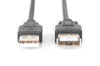 Digitus USB-kabel USB 2.0 USB-A stekker, USB-A bus 3.00 m Zwart AK-300202-030-S - thumbnail