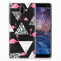 Nokia 7 Plus TPU Hoesje Flamingo Triangle - thumbnail