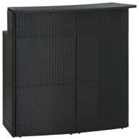 Tuinbartafel 120x55x110 cm poly rattan zwart