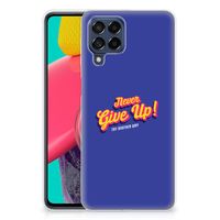 Samsung Galaxy M53 Siliconen hoesje met naam Never Give Up - thumbnail