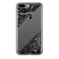 Zwart marmer: iPhone 8 Plus Transparant Hoesje