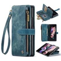 Caseme C30 Multifunctioneel Samsung Galaxy Z Fold4 Portemonnee Hoesje - Blauw