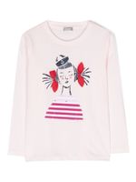 Il Gufo t-shirt imprimé à manches longues - Rose