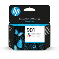 HP 901 Inktcartridge Cyaan, Geel, Magenta, Standaard Capaciteit (CC656AE) origineel van HP